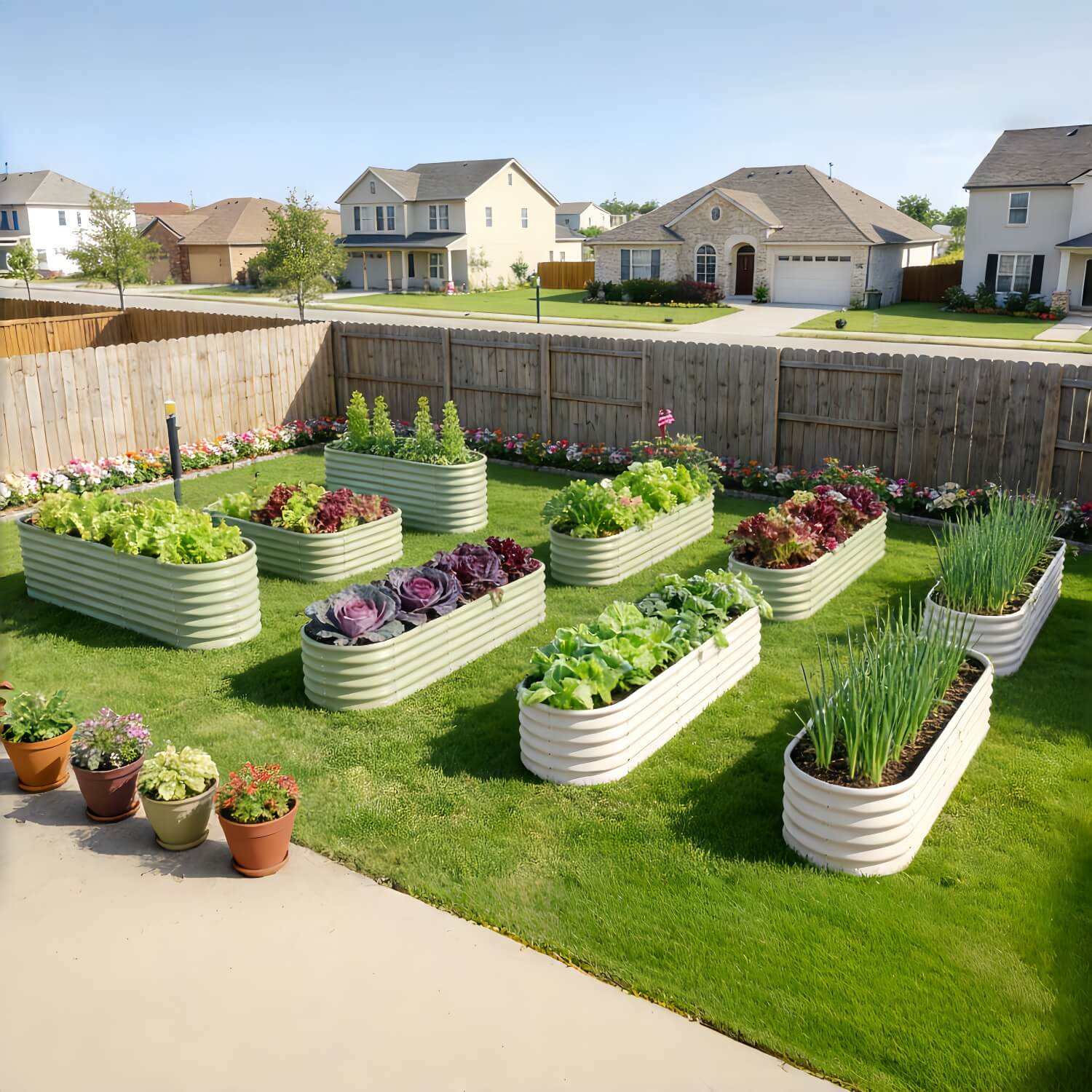 8-pack 18" Tall 8x2x1.5 ft Modular Raised Garden Bed