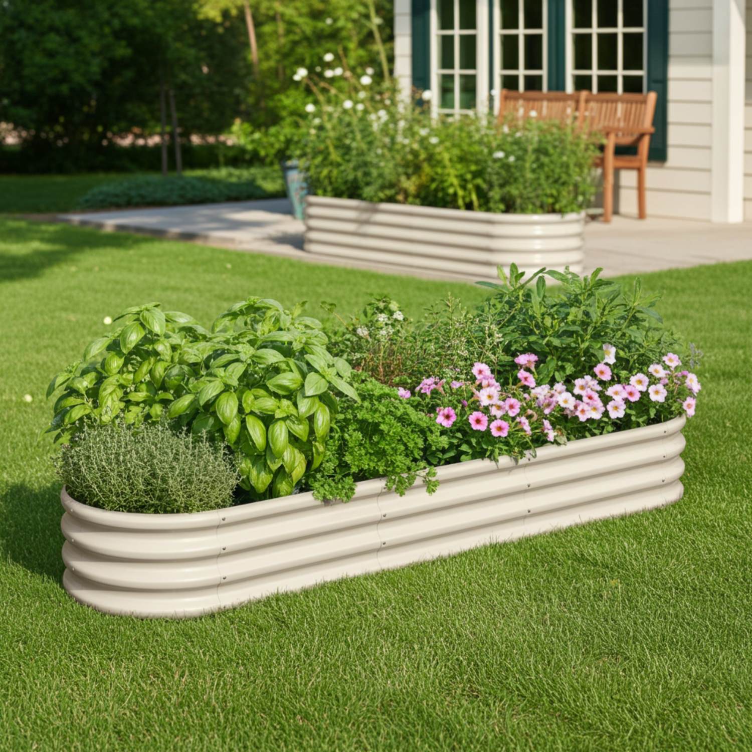 Annoell 12" Tall 10x2x1 ft Modular Raised Garden Bed