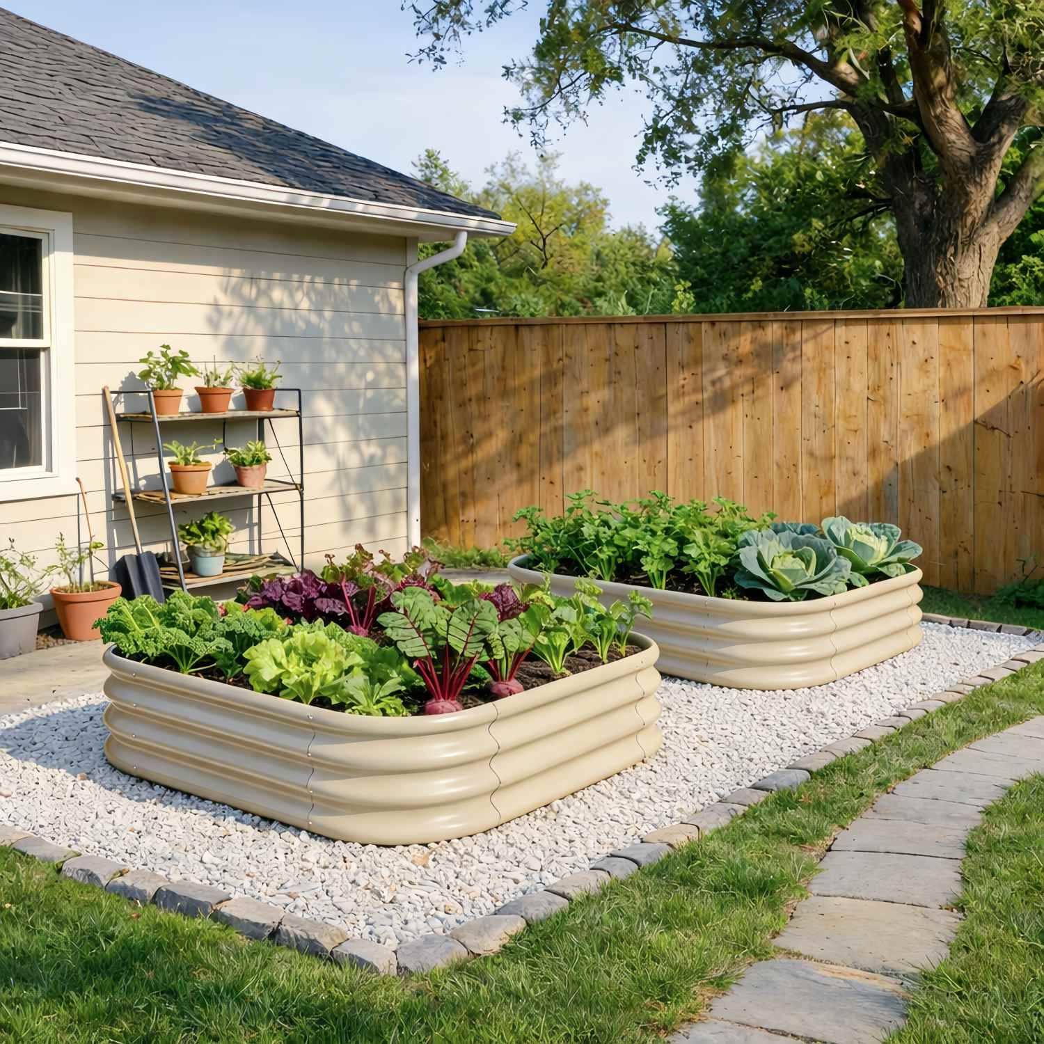 Annoell 12" Tall 4x4x1 ft Modular Raised Garden Bed