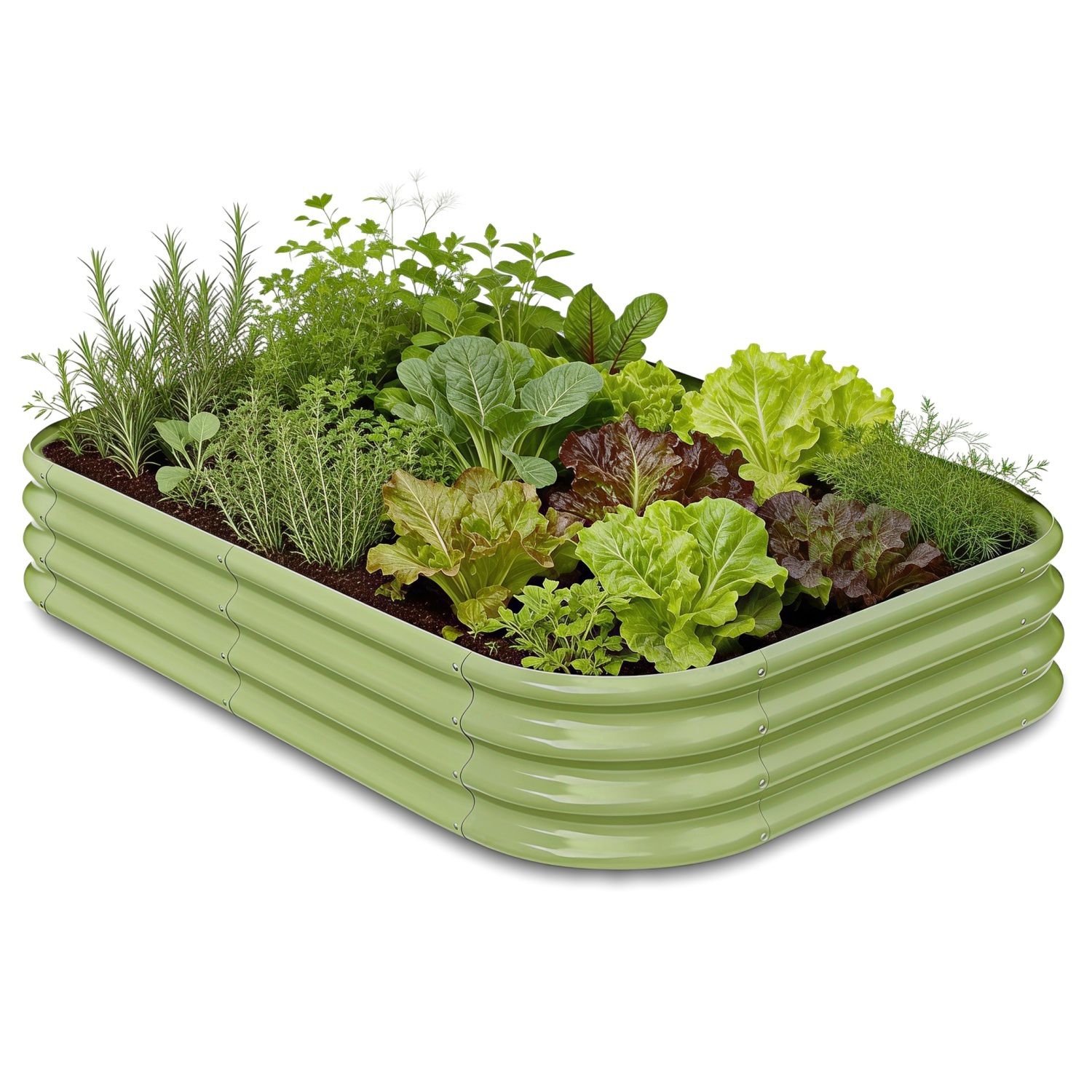 Annoell 12" Tall 6x4x1 ft Modular Raised Garden Bed