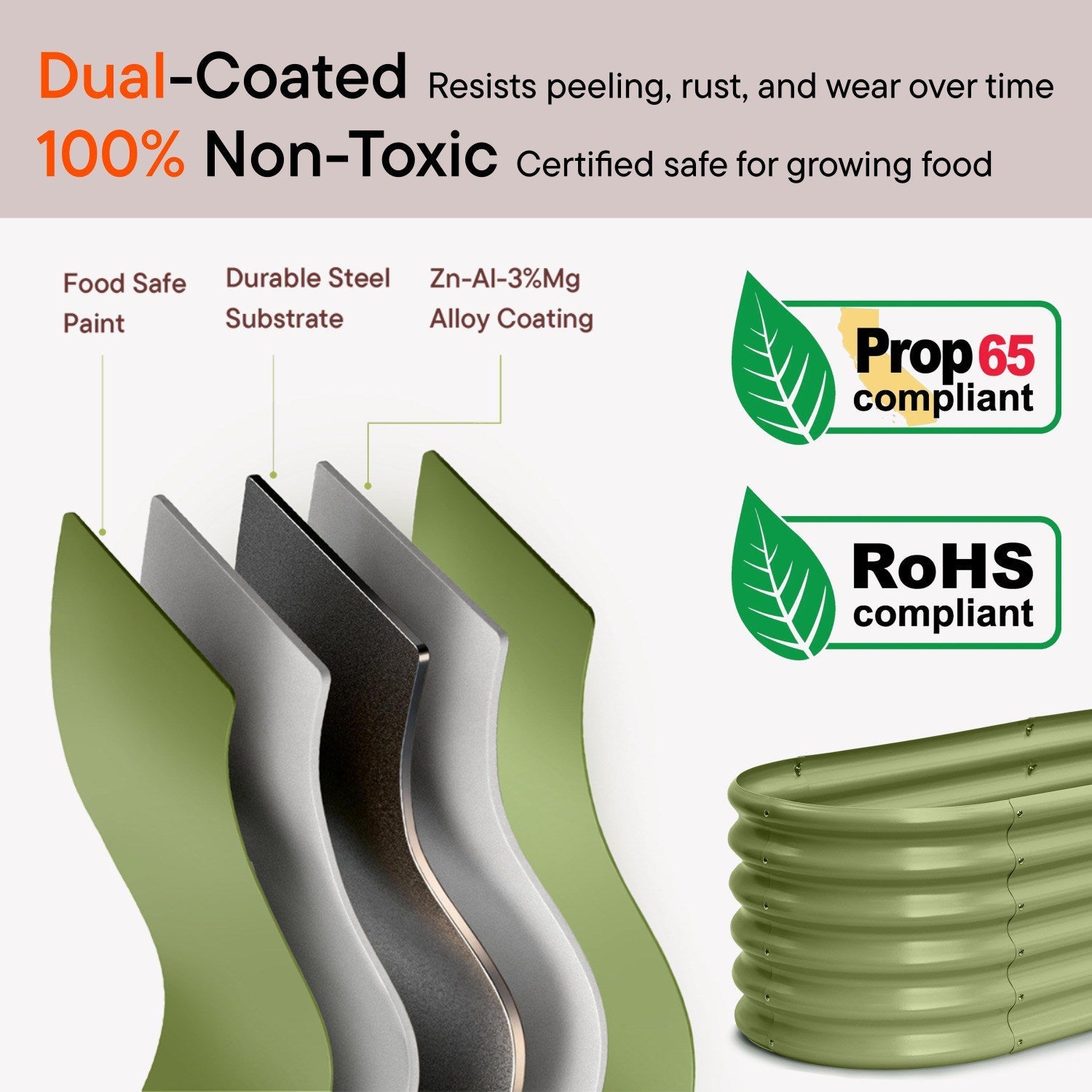 Annoell 12" Tall 6x2x1 ft Modular Raised Garden Bed